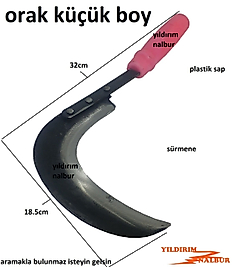 ORAK OT KÜÇÜK BOY SÜRMENE KESME BIÇAĞI ORAK TIRPAN PLASTİK SAPLI BUDAMA ÇİM BİÇME