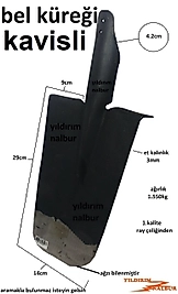 KAVİSLİ BEL KÜREĞİ KALIN RAY ÇELİK BELLEME YARIM BEL KÜREĞİ BAHÇE BELLEM KUVETLİ ÇAPA