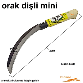 MİNİ DİŞLİ ORAK AHŞAP SAP KÜÇÜK BOY ÇELİK OT KESME ÇİM BİÇME DİKEN KESME TAHRA