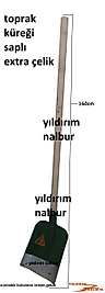 AĞAÇ SAPLI TOPRAK KÜREĞİ BAHÇE KÜREĞİ KUM KÜREĞİ YAPAR KAZMA KÜREK UZUN SAP