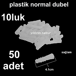 PLASTİK DUBEL 10LUK 50 ADET BETON DUBELİ ÇAKMA DUBEL BÜYÜK