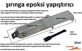 EPOKSİ ŞIRINGA ÇOK GÜÇLÜ YAPIŞTIRICI ÇİFT KARIŞIM HIZLI DONAR