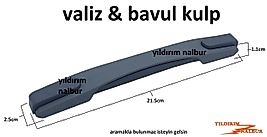 VALİZ ÇEKME KOLU ORTA BOY BAVUL KULP 21.5CM ÇEKME MANDALI