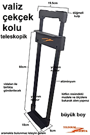 VALİZ ÇEKÇEK KOL TELESKOPİK BÜYÜK BOY BAVUL İSKELET ÇEKÇEK