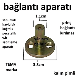 KROM SABUNLUK HAVLULUK FIRÇALIK BAĞLANTI APARATI SABİTLEME APARAT