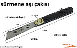 SÜRMENE AŞI BIÇAĞI AŞI ÇAKISI AY YILDIZLI AŞILAMA BIÇAĞI KESKİN YAYLI