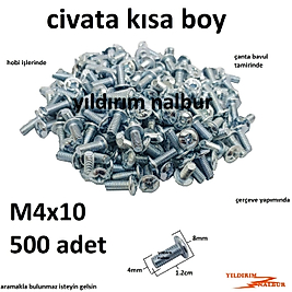 CİVATA 4X10 MİNİK KÜÇÜK CİVATA HOBİ TAMİR CİVATA KISA BOY