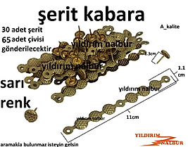 ŞERİT KABARA GOLD SARI BENEKLİ RENK 30 ADET RAPTİYE ÇİVİ KOLTUK ÇİVİSİ KUTU KENAR SÜSÜ