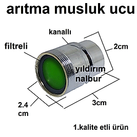 SU ARITMA UCU ARITMA MUSLUK UCU ARITICI BATARYA UCU FİLTRESİ
