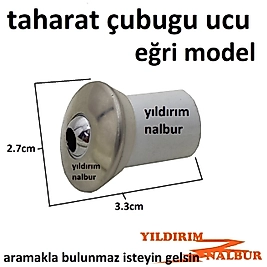 TAHARAT ÇUBUĞU UCU EĞRİ MODEL PASLANMAZ ECA SEREL TİPİ TAHARET BORUSU UCU