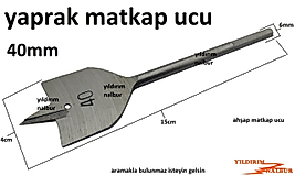 YAPRAK AHŞAP MATKAP UCU 40MM MARANGOZ MATKAP UCU BÜYÜK DUBLE BOY
