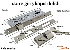 KALE DAİRE KAPISI KİLİDİ GİRİŞ KAPI KİLİDİ KALE BARELLİ TAKIM