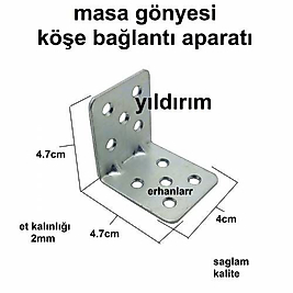 MASA GÖNYESİ KÖŞE BAĞLANTI APARATI L KÖŞEBENT