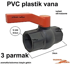 3P PLASTİK KÜRESEL VANA PVC VANA 3 PARMAK KOLLU VANA BÜYÜK