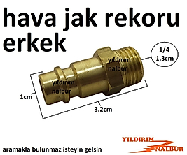 HAVA JAKI ERKEK 1/4 HAVA HORTUMU HAVA TABANCASI BAĞLAMA APARATI KALİTE