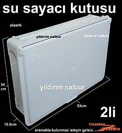 SU SAYACI PANOSU SU SAATİ KUTUSU ÇİFTLİ MODEL PLASTİK 2Lİ BÜYÜK KUTU DIŞ MEKAN KUTUSU