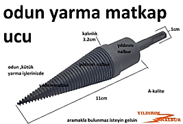 ODUN YARMA MATKAP UCU 3.2 CM KALIN SDS PLUS YARMA KAMASI ÇELİK ODUN KESME KIRMA PARÇALAMA KESKİSİ