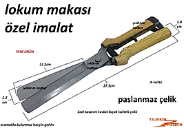 LOKUM MAKASI PASLANMAZ ÇELİK AHŞAP SAP YENİ MODEL DÖVME ÇELİK ÖZEL İMALAT ŞEKERLEME KESME MAKASI
