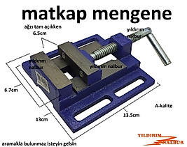MATKAP MENGENE 6.5 CM METAL AĞIR HOBİ MENGENE MİNİ TİP MASA MENGENESİ