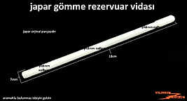 JAPAR GÖMME REZERVUAR BUTON VİDASI UZUN TİP 18CM