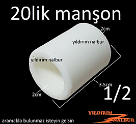 10 ADET 20 LİK PPRC PLASTİK MANŞON EK BORU BİRLEŞTİRME APARATI