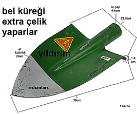 BEL KÜREĞİ HAKİKİ ÇELİK YAPARLAR BELLEME KÜREK BAHÇE BEL