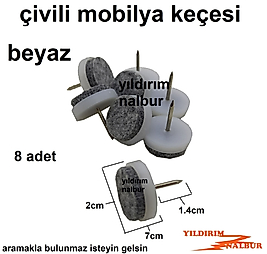 ÇİVİLİ MOBİLYA KEÇESİ BEYAZ KOLTUK SANDALYE ALTI KEÇE