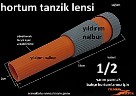 BAHÇE SULAMA TANZİK APARATI HORTUM 1.KALİTE 1/2 YARIM PARMAK AYARLI