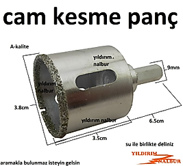 CAM DELME ELMAS PANÇ 38MM FAYANS DELME DELİK AÇMA PANÇ ÇELİK ELMAS PANÇ