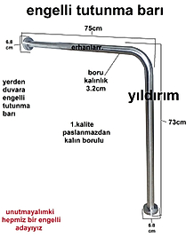 ENGELLİ TUTUNMA BARI BANYO TUTAMAK YAŞLI TUTUNMA BARI YERDEN DUVARA