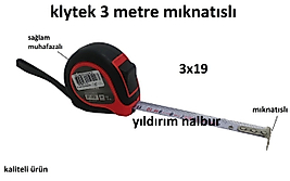 ŞERİT METRE 3 METRE KLYTEK KALİTELİ HASSAS SAĞLAM