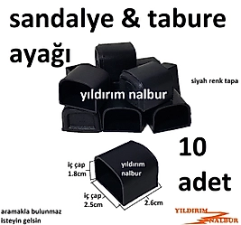 SANDALYE AYAĞI SİYAH D MODEL MASA AYAĞI PLASTİK TABURE AYAĞI