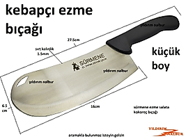 KEBAPÇI BIÇAK KÜÇÜK BOY KALİTE SÜRMENE KOKOREÇ BIÇAĞI ÇELİK PASLANMAZ