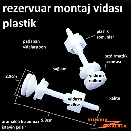 REZERVUAR MONTAJ VİDASI PLASTİK KLOZET DEPO BAĞLANTI VİDASI