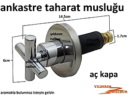 ANKASTRE TAHARAT MUSLUĞU AÇ KAPA LÜKS MODEL UZUN YILDIZ KAPAK