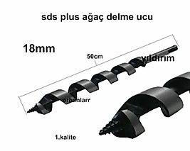 AHŞAP MATKAP UCU 18x500 AĞAÇ DELME UCU KALIN TAHTA DELME