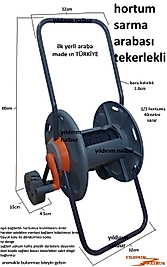 BAHÇE HORTUM SARMA APARATI TEKERLEKLİ ARABA PRATİK 40 MT