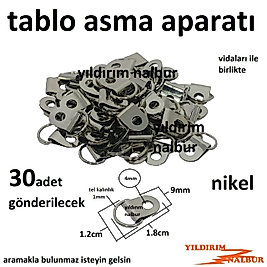 ÇERÇEVE ASKISI TELLİ NİKEL RENK TEKLİ RESİM ASKISI TABLO