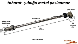 KLOZET TAHARAT ÇUBUĞU METAL 37CM TAHARET BORUSU METAL OYNAR KAFA