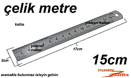ÇELİK METRE 15CM KÜÇÜK BOY ÇELİK CETVEL