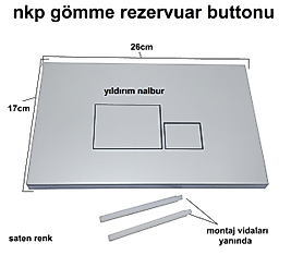 NKP GÖMME REZERVUAR DÜĞMESİ BUTONU KARE TİP KÜP BUTON ORJİNAL BÜYÜK BOY YENİ