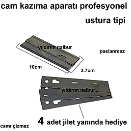CAM KAZIMA APARATI SET PROFESYONEL YER KAZIMA JİLETLİ PASLANMAZ MİNİ