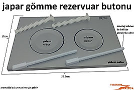 JAPAR GÖMME REZERVUAR BUTONU MAT KROM YUVARLAK BUTON