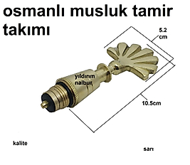 OSMANLI MUSLUK KAPAK TAKIMI TAMİR TAKIMI SARI MUSLUK