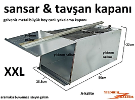 SANSAR GELİNCİK KAPANI BÜYÜK TELLİ MODEL FARE KAPAN GALVENİZ TAVŞAN KAPANI BÜYÜK BOY KEDİ