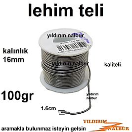 LEHİM TELİ KALİTELİ LEYİM 100GR 1.6MM KALIN HAVYA KAYNAK TELİ