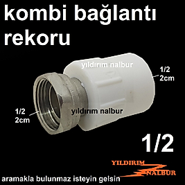 KOMBİ BAĞLANTI REKORU 1/2 NİPEL YARIM PARMAK OYNAR BAŞLI