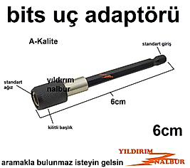 6 CM BİTS UÇ ADAPTÖRÜ KİLİTLİ PH YILDIZ UÇ TUTUCU ADAPTÖR