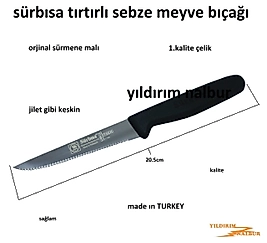 SÜRBISA SÜRMENE TIRTIRLI MEYVE SEBZE BIÇAĞI KALİTE TIRTIKLI