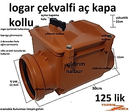 ÇEKVALF PLASTİK 125 LiK MANDALLI TERAZİLİ EKONOMİK FİYAT LOGAR PİS SU KLAPALI ÇEKVALF